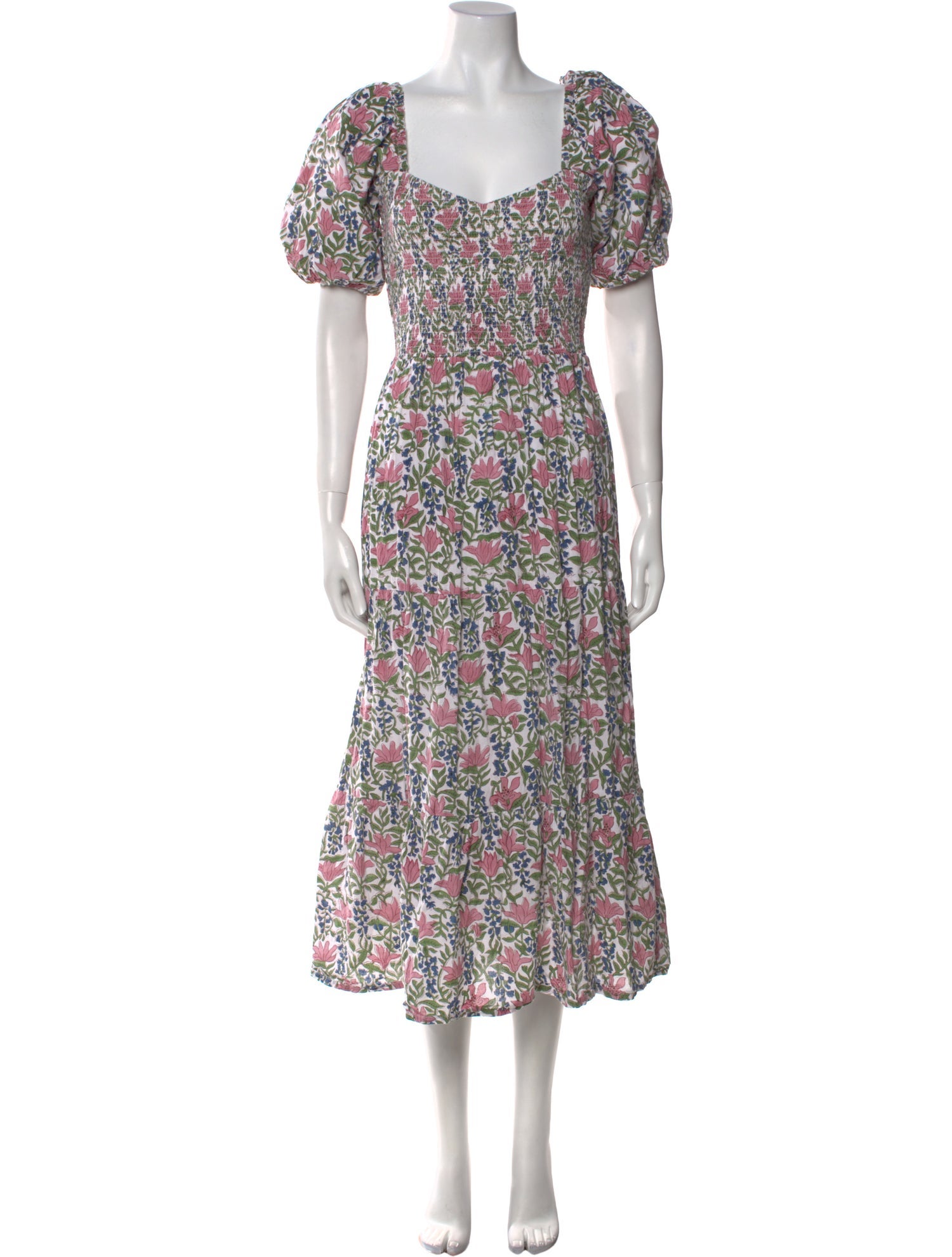 Anna Cate Floral Print Midi Length Dress