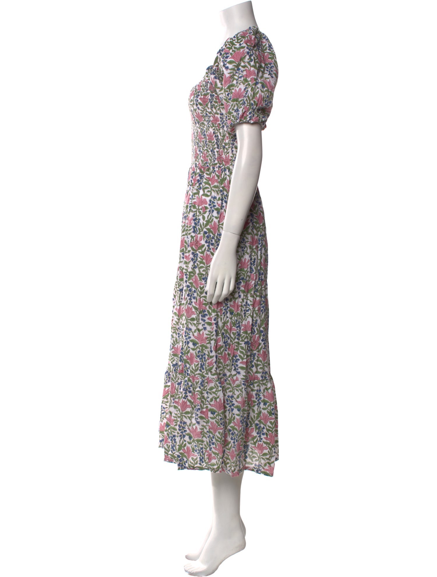 Anna Cate Floral Print Midi Length Dress