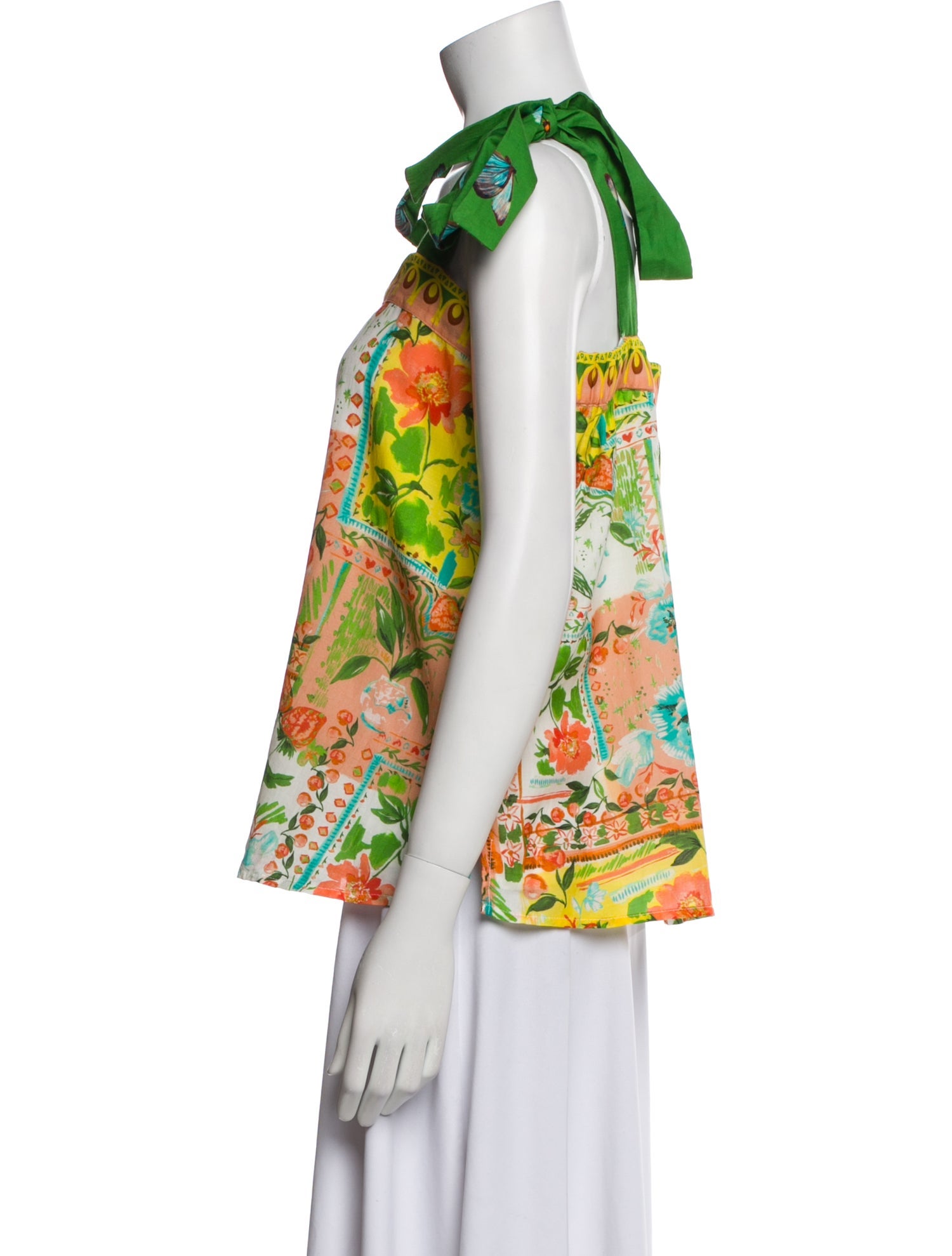 Anna Cate Floral Print Square Neckline Top