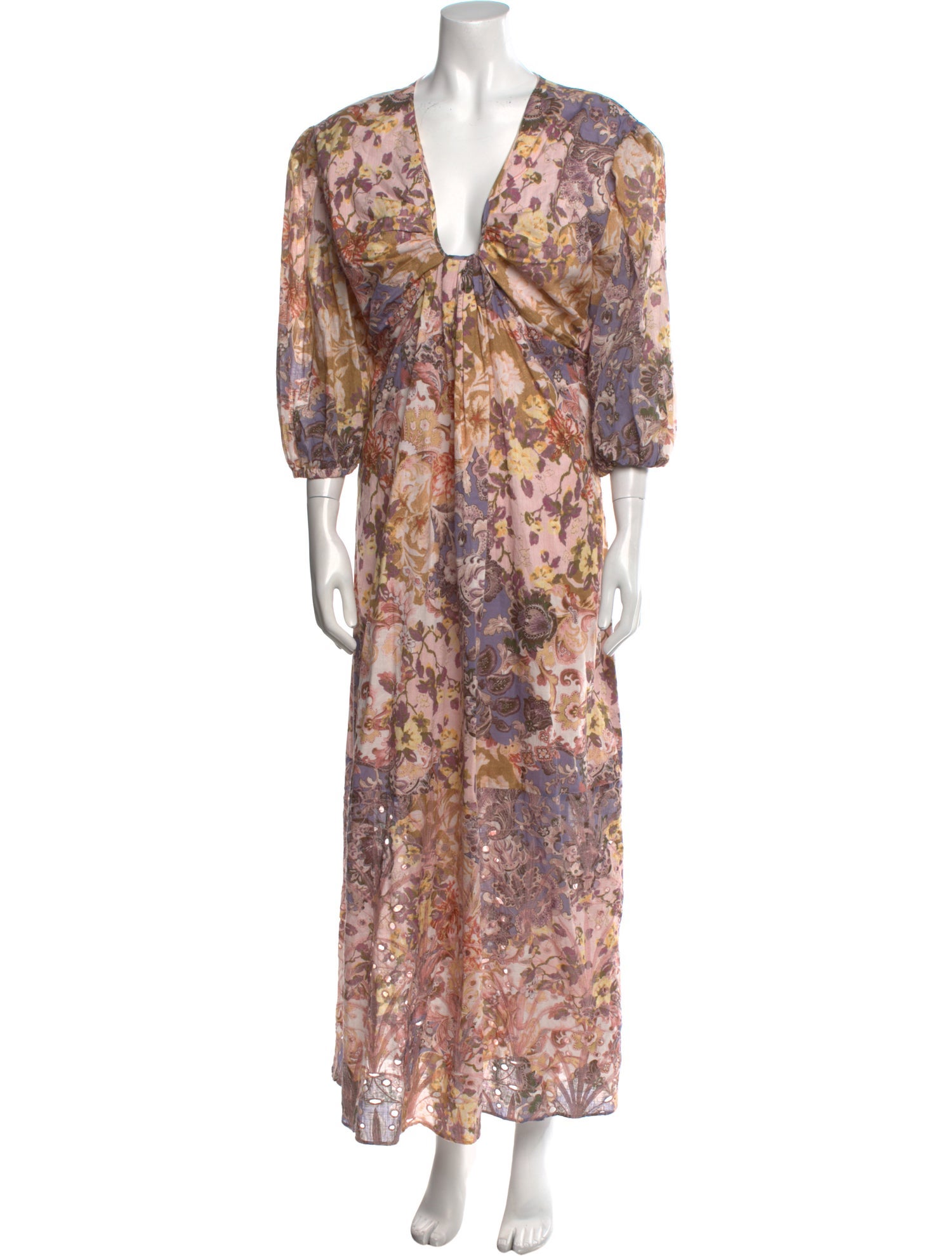 Anna Cate Floral Print Long Dress