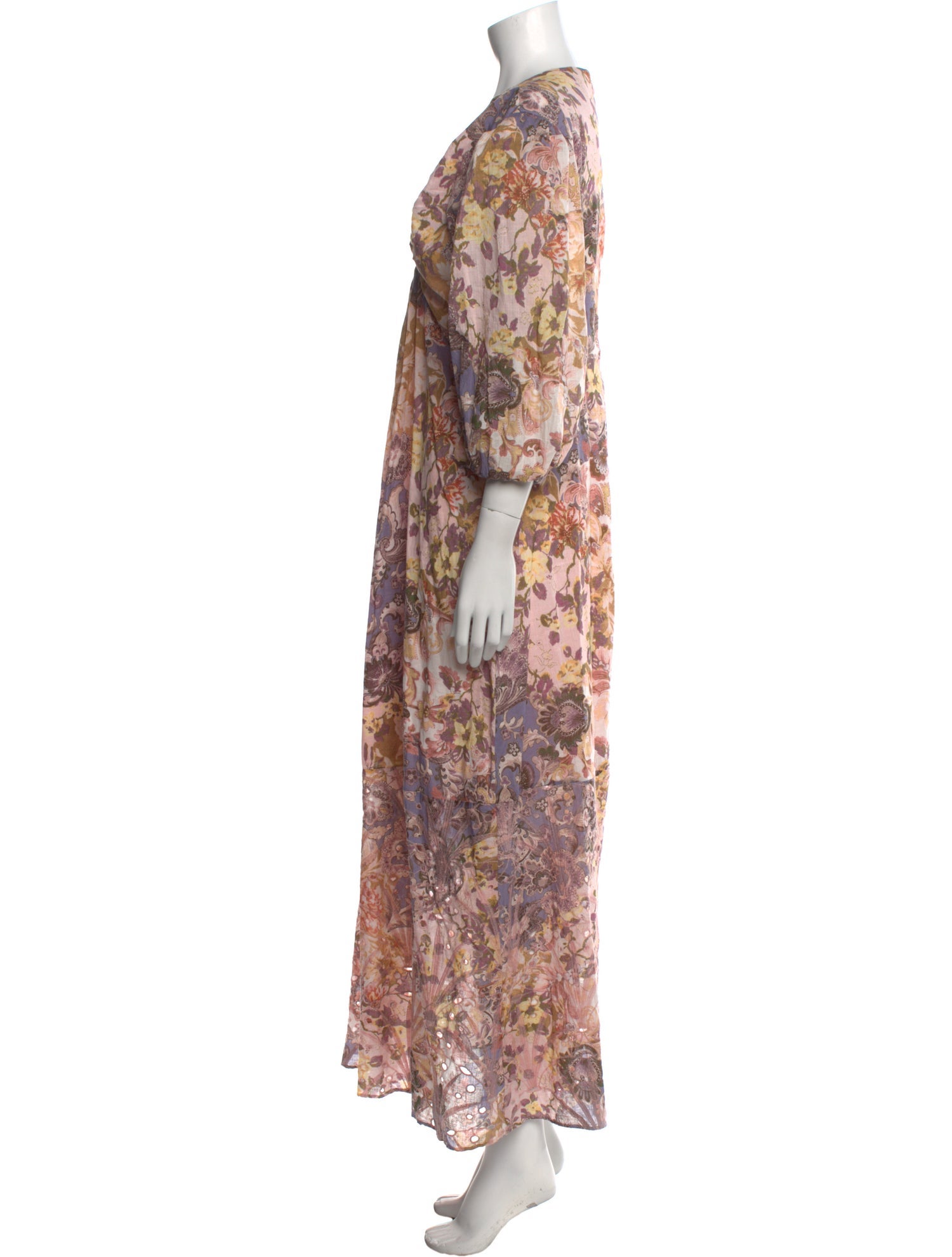 Anna Cate Floral Print Long Dress