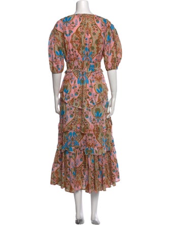 Anna Cate Floral Print Long Dress