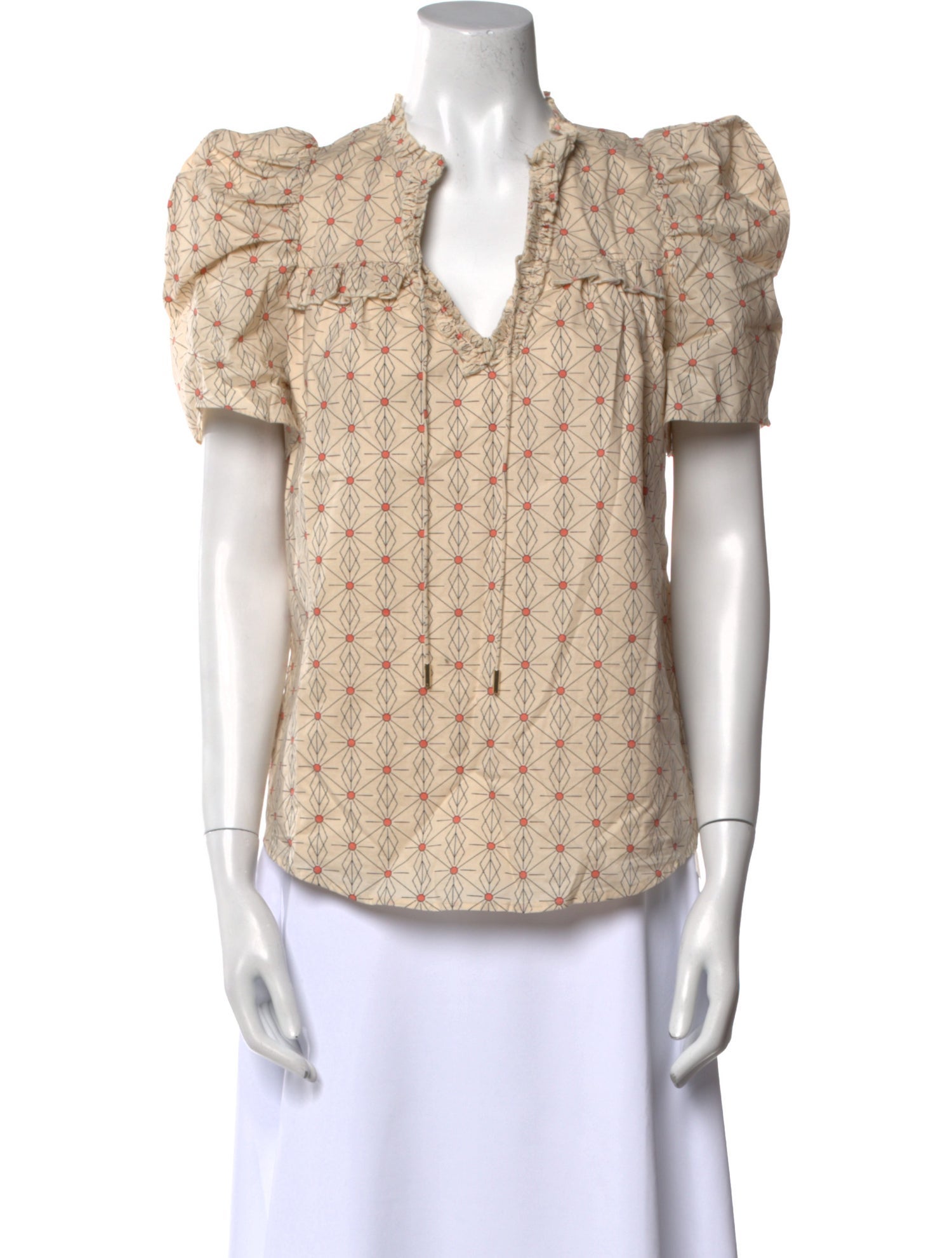 Anna Cate Floral Print V-Neck Blouse