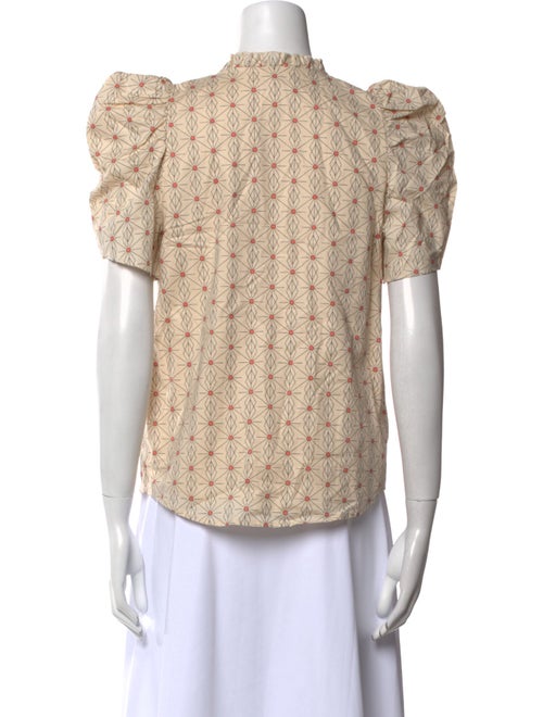 Anna Cate Floral Print V-Neck Blouse