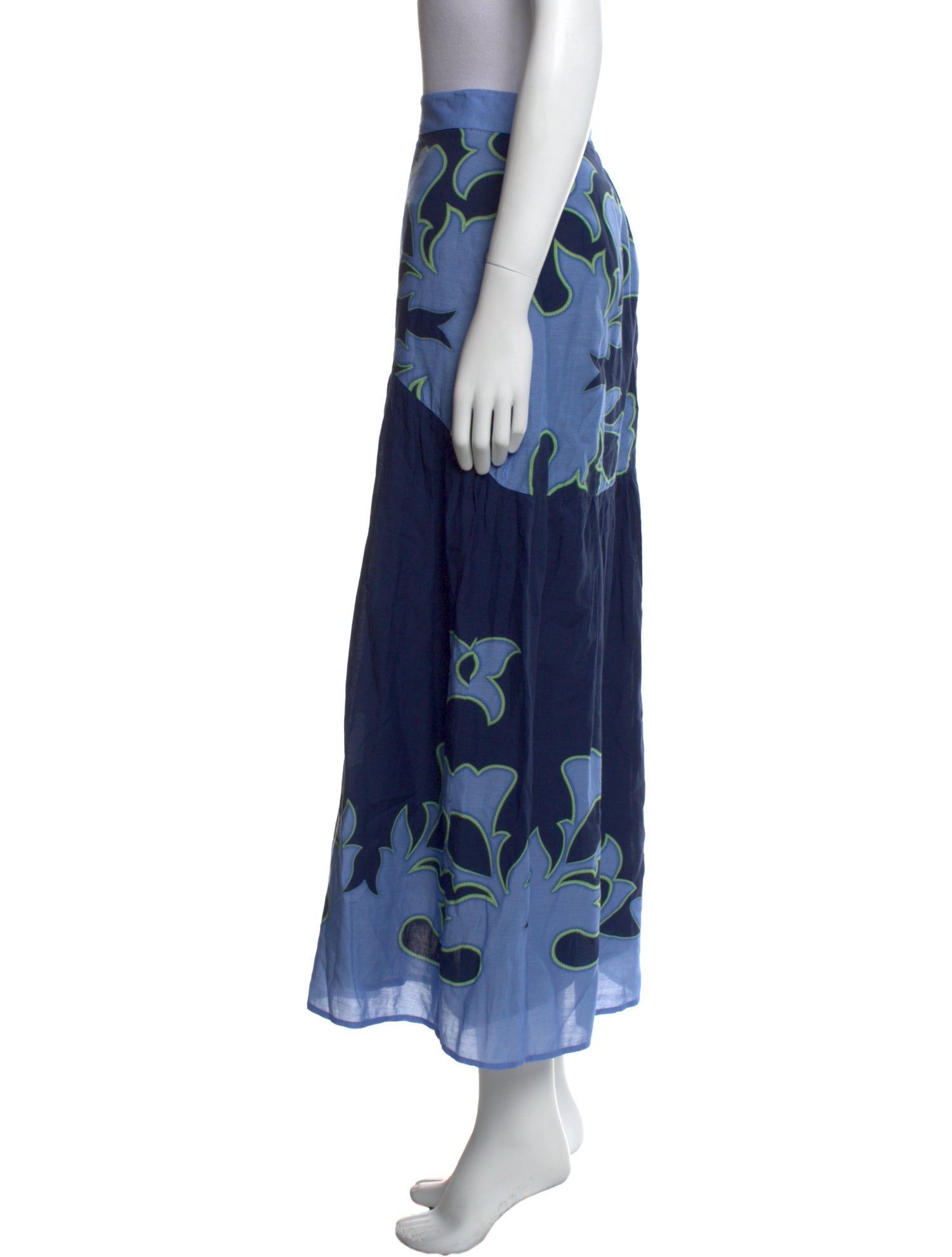 Anna Cate Floral Print Midi Length Skirt