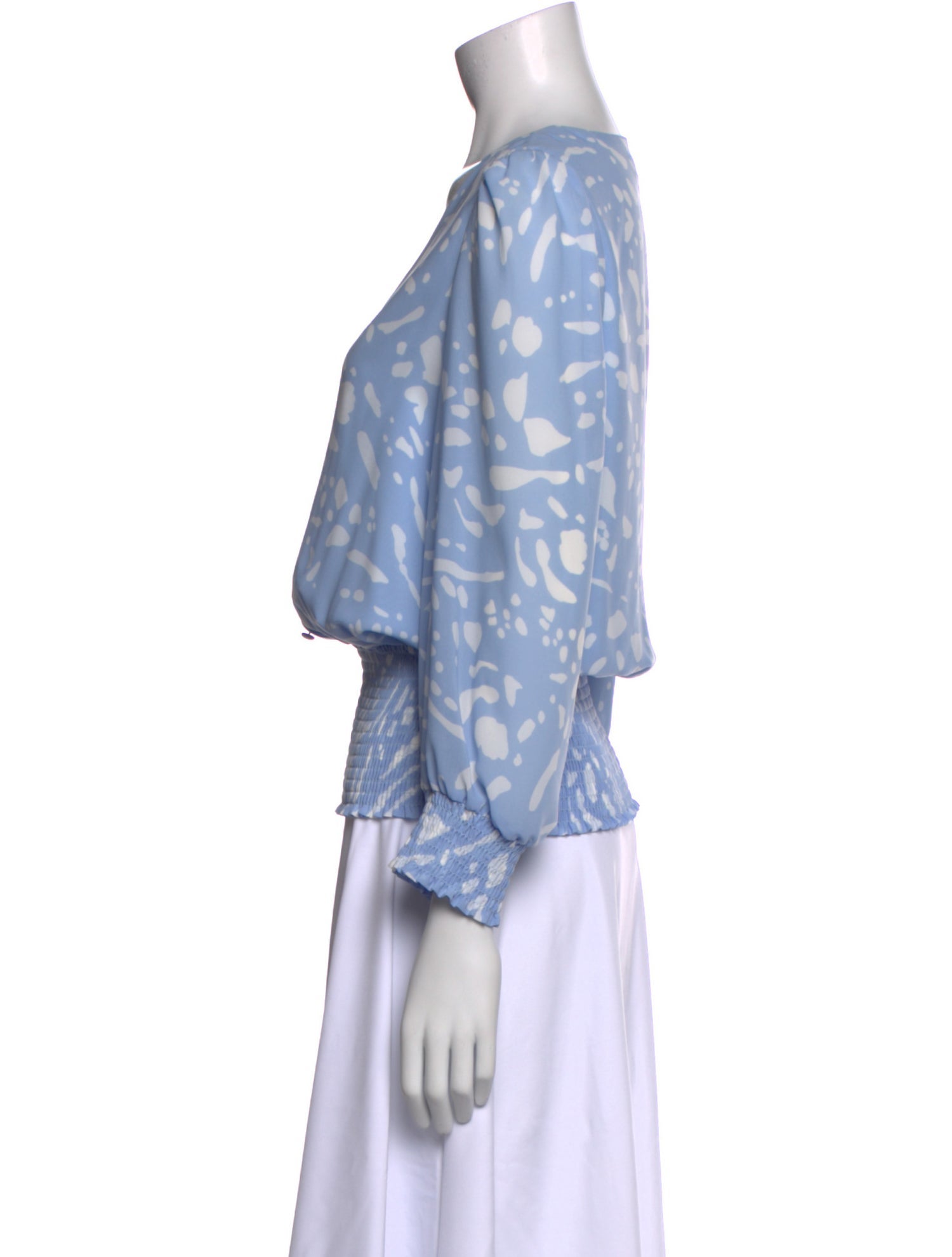 Anna Cate Printed V-Neck Blouse