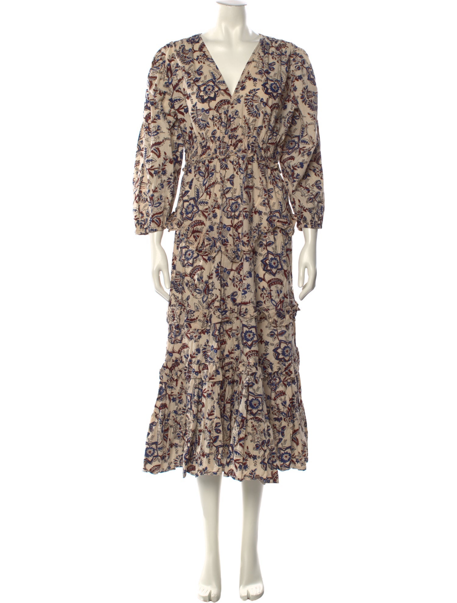 Anna Cate Floral Print Long Dress