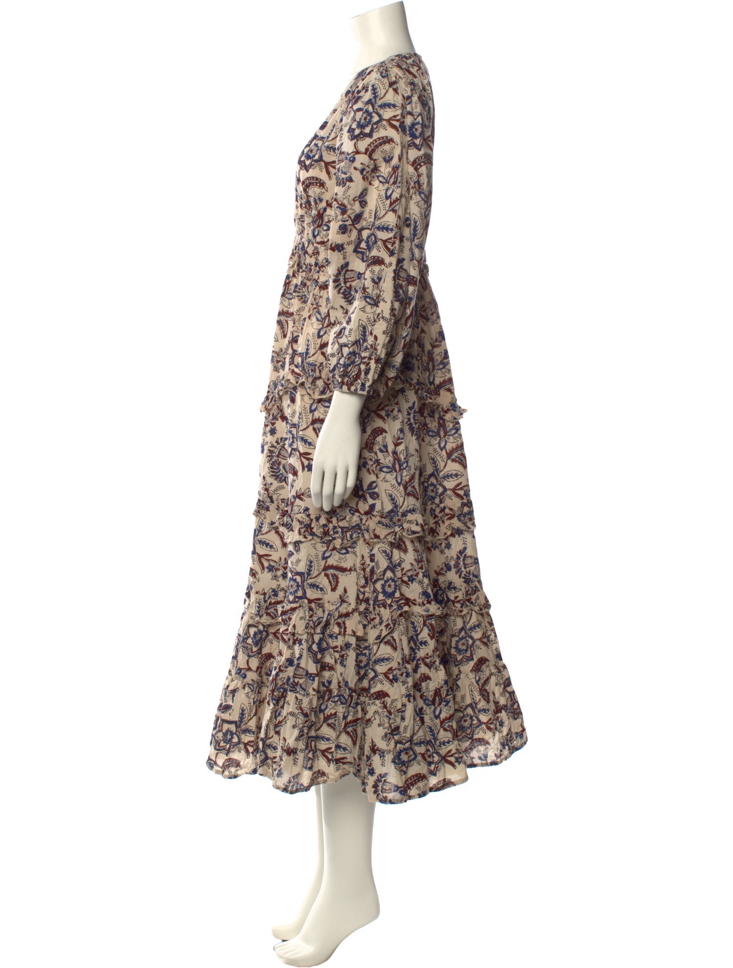 Anna Cate Floral Print Long Dress