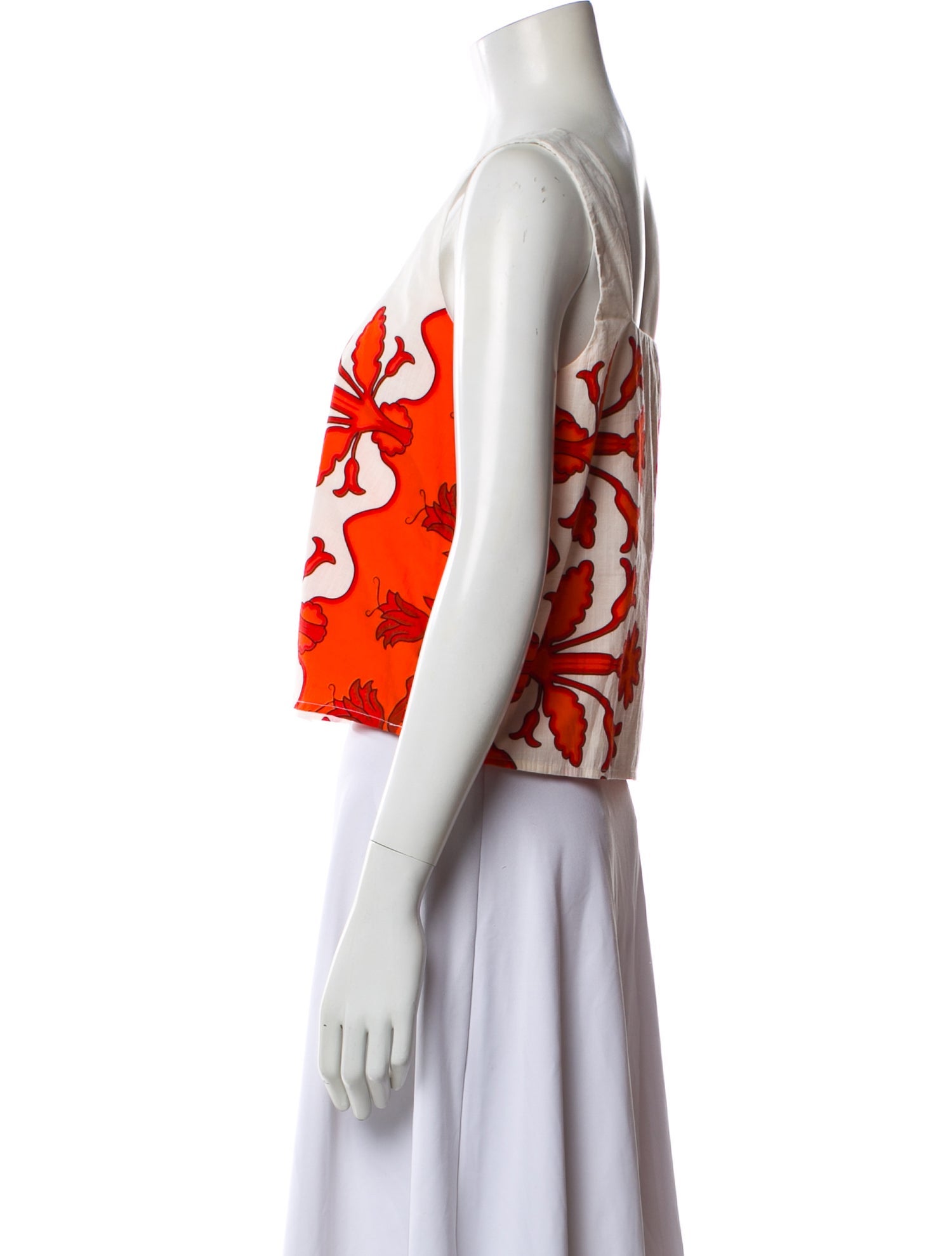 Anna Cate Floral Print Square Neckline Top