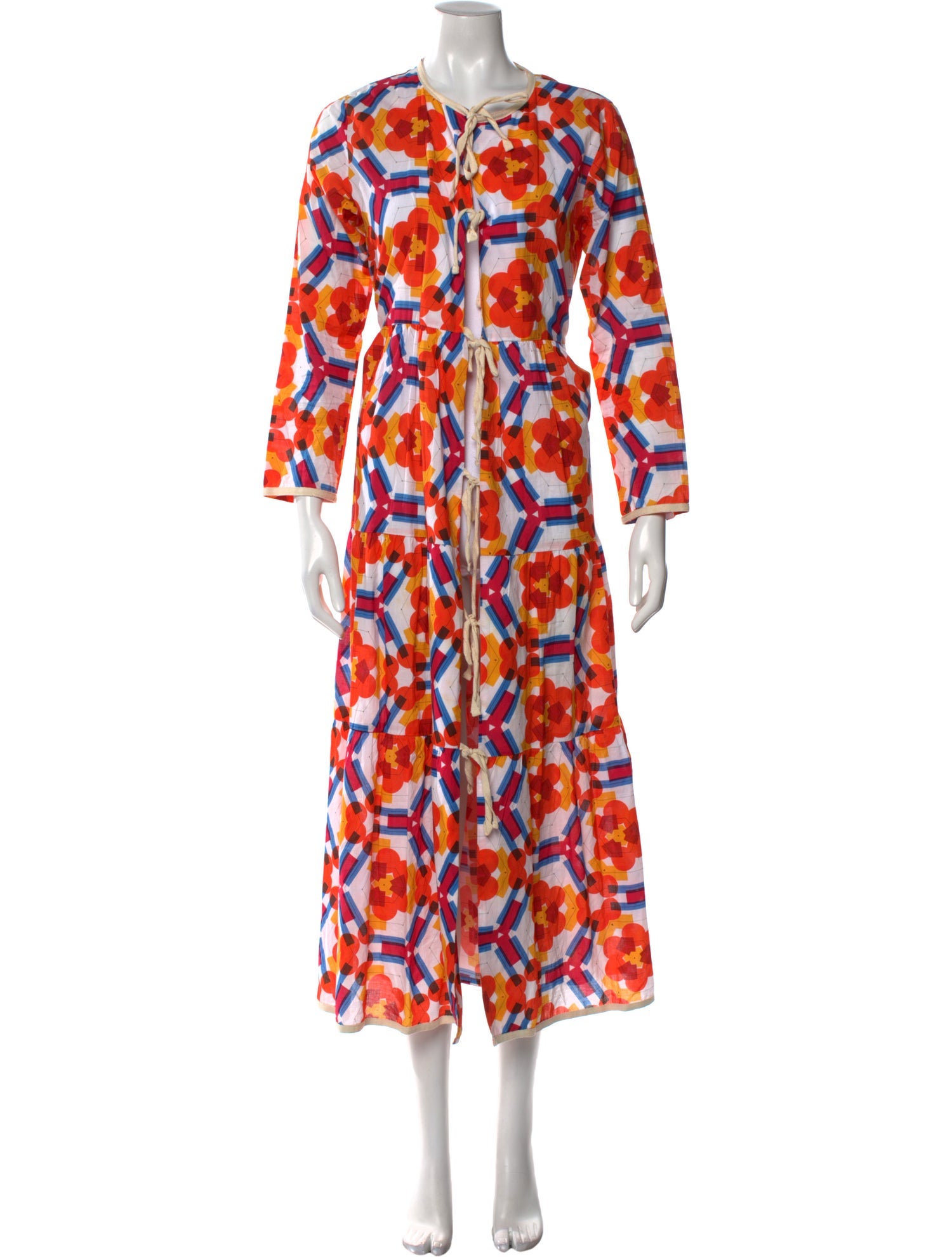 Anim Floral Print Midi Length Dress