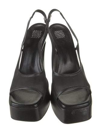 ANNY NORD Mesh Leather Trim Embellishment Slingback Sandals