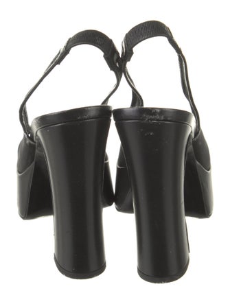 ANNY NORD Mesh Leather Trim Embellishment Slingback Sandals