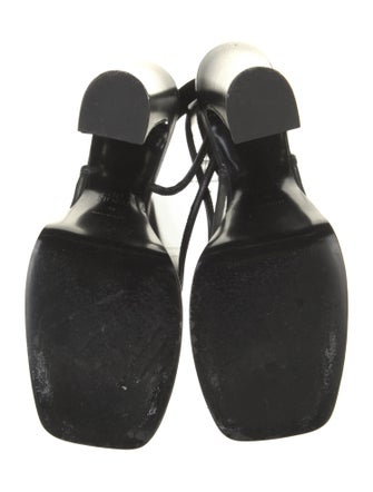 ANNY NORD Mesh Leather Trim Embellishment Slingback Sandals