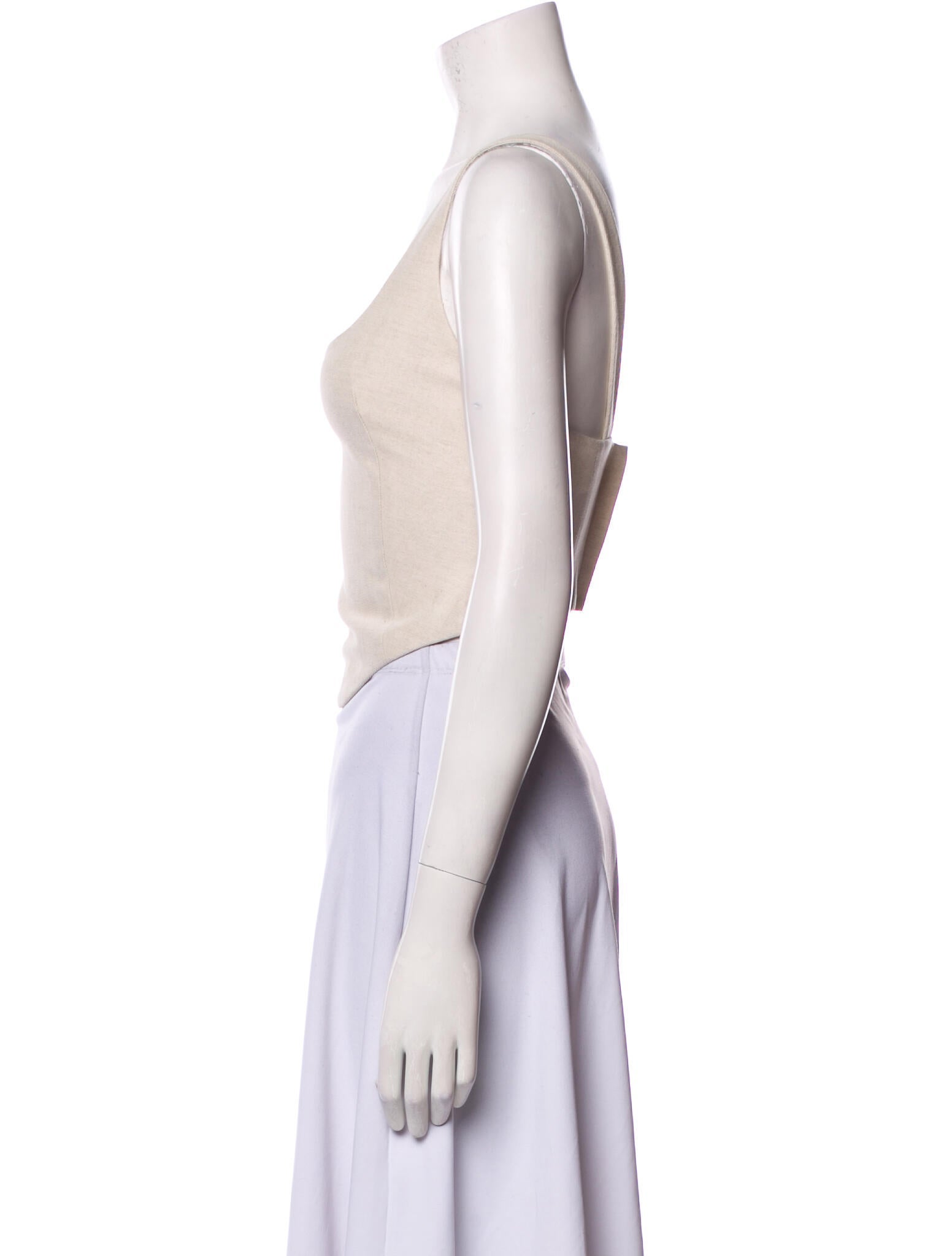 Anna Quan Vintage Scoop Neck Crop Top