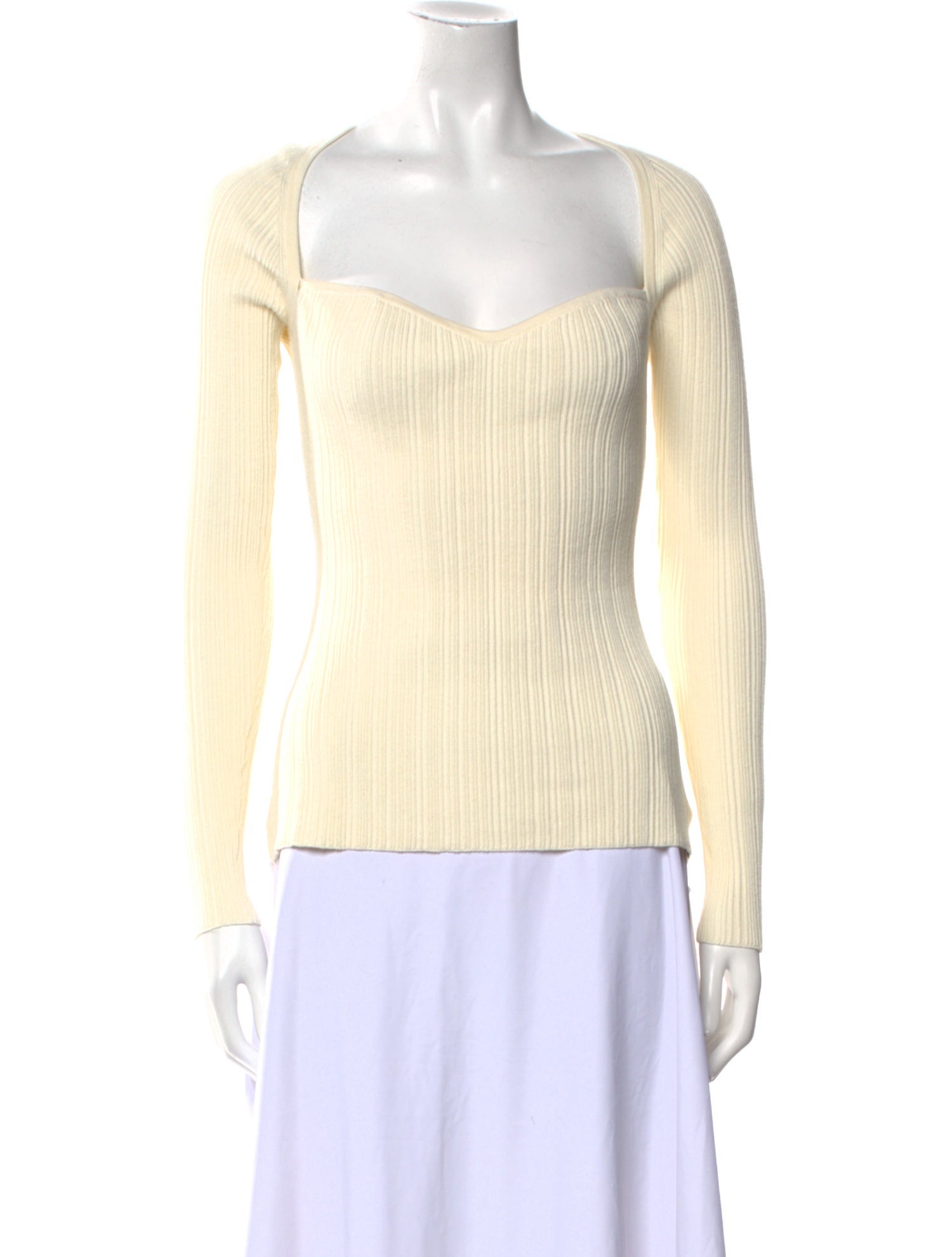 Anna Quan Square Neckline Long Sleeve Top