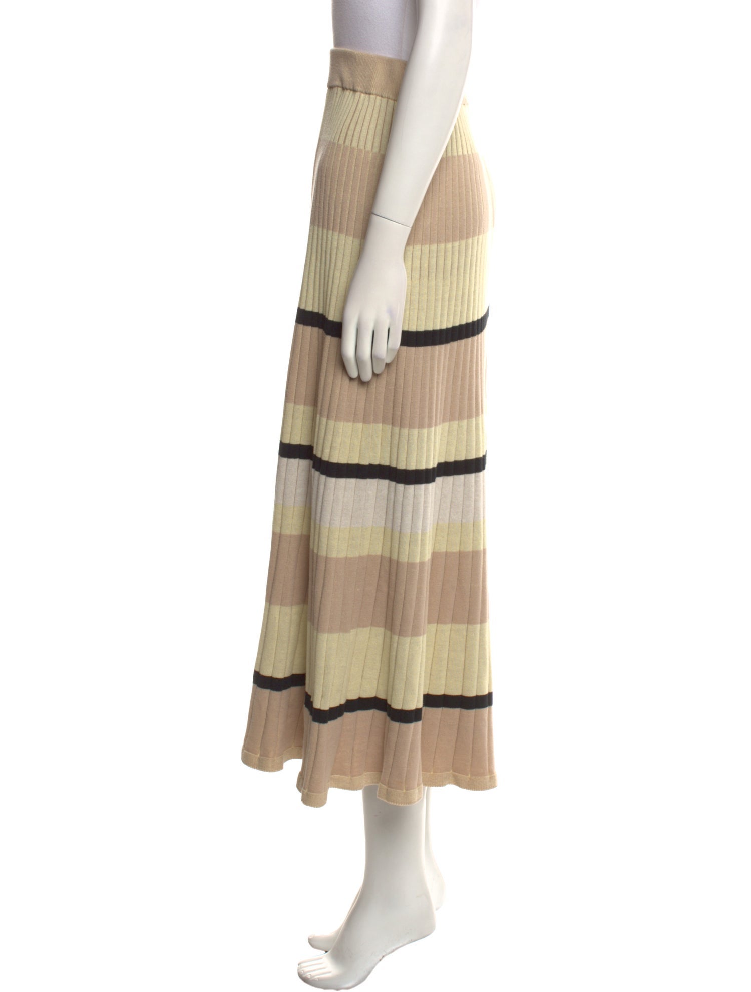 Anna Quan Striped Midi Length Skirt