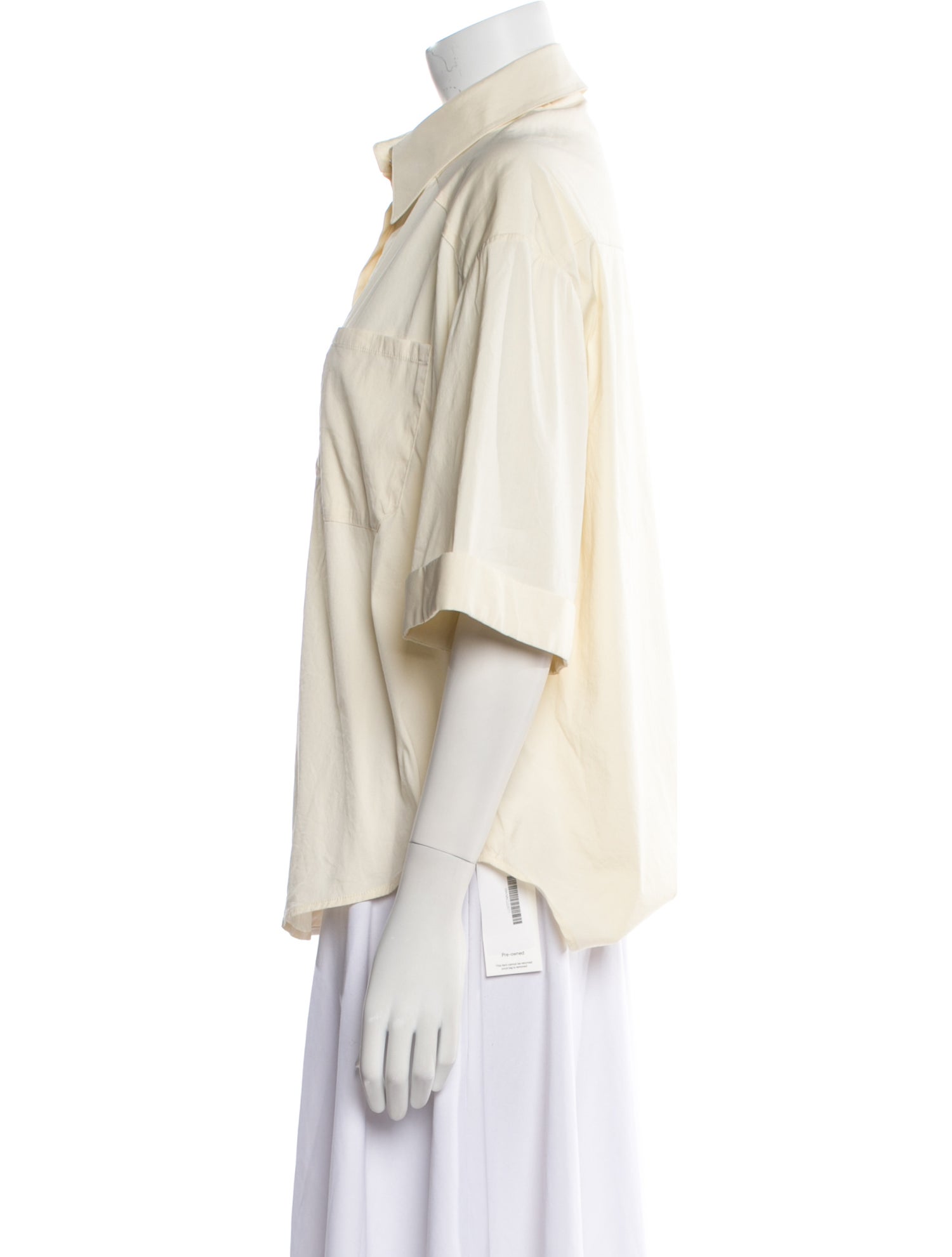 Anna Quan Three-Quarter Sleeve Button-Up Top