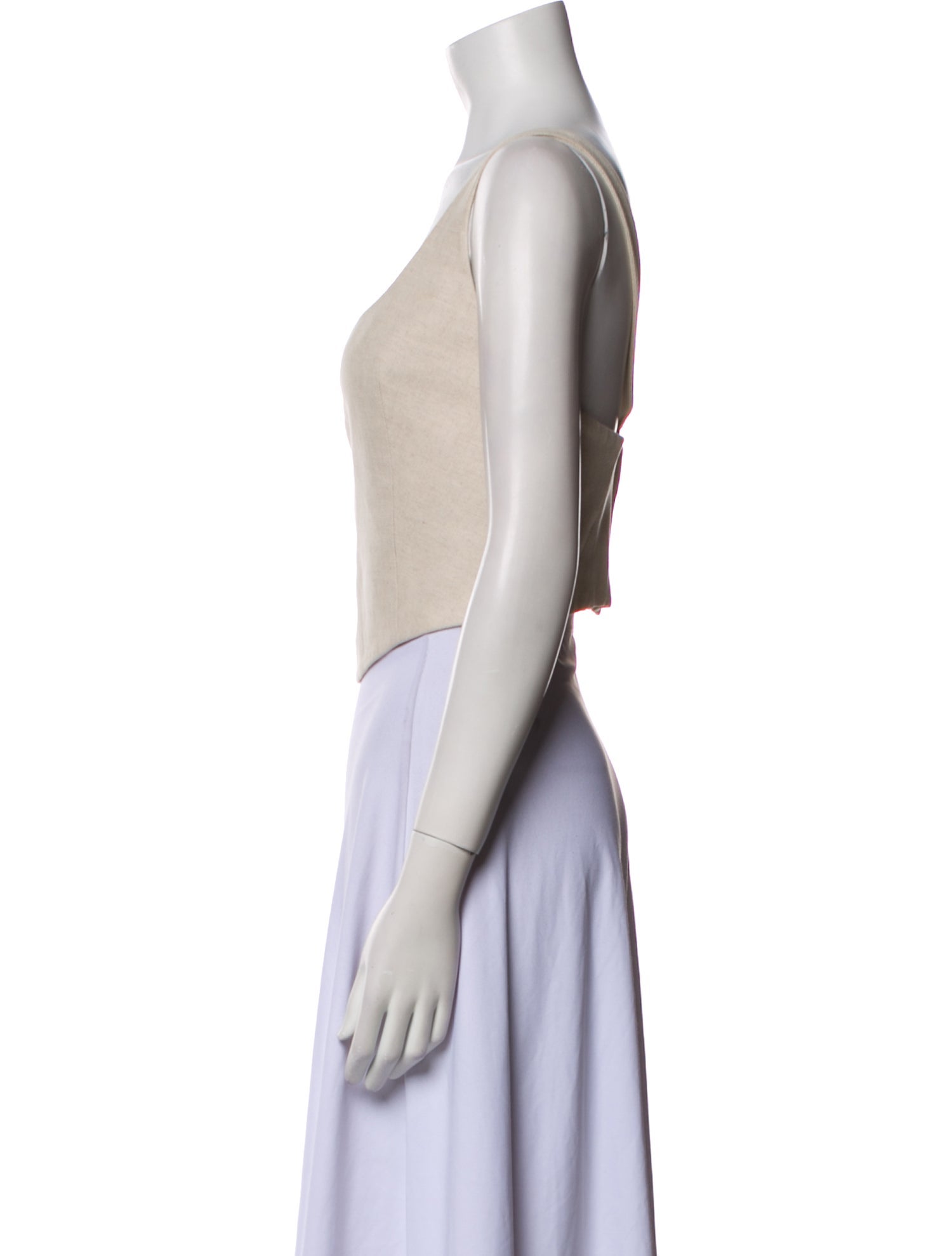 Anna Quan Scoop Neck Sleeveless Crop Top