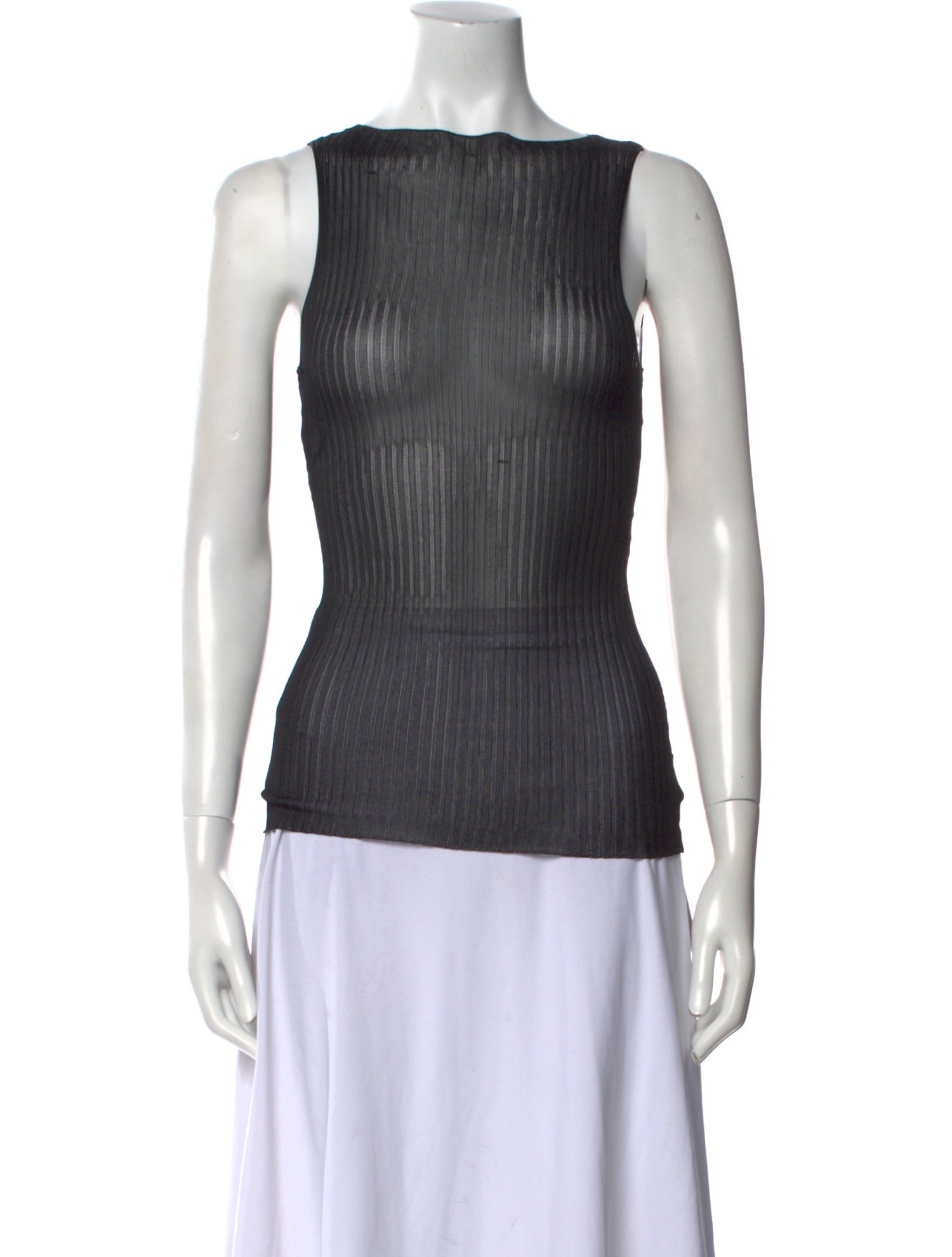 Anna Quan Bateau Neckline Sleeveless Top