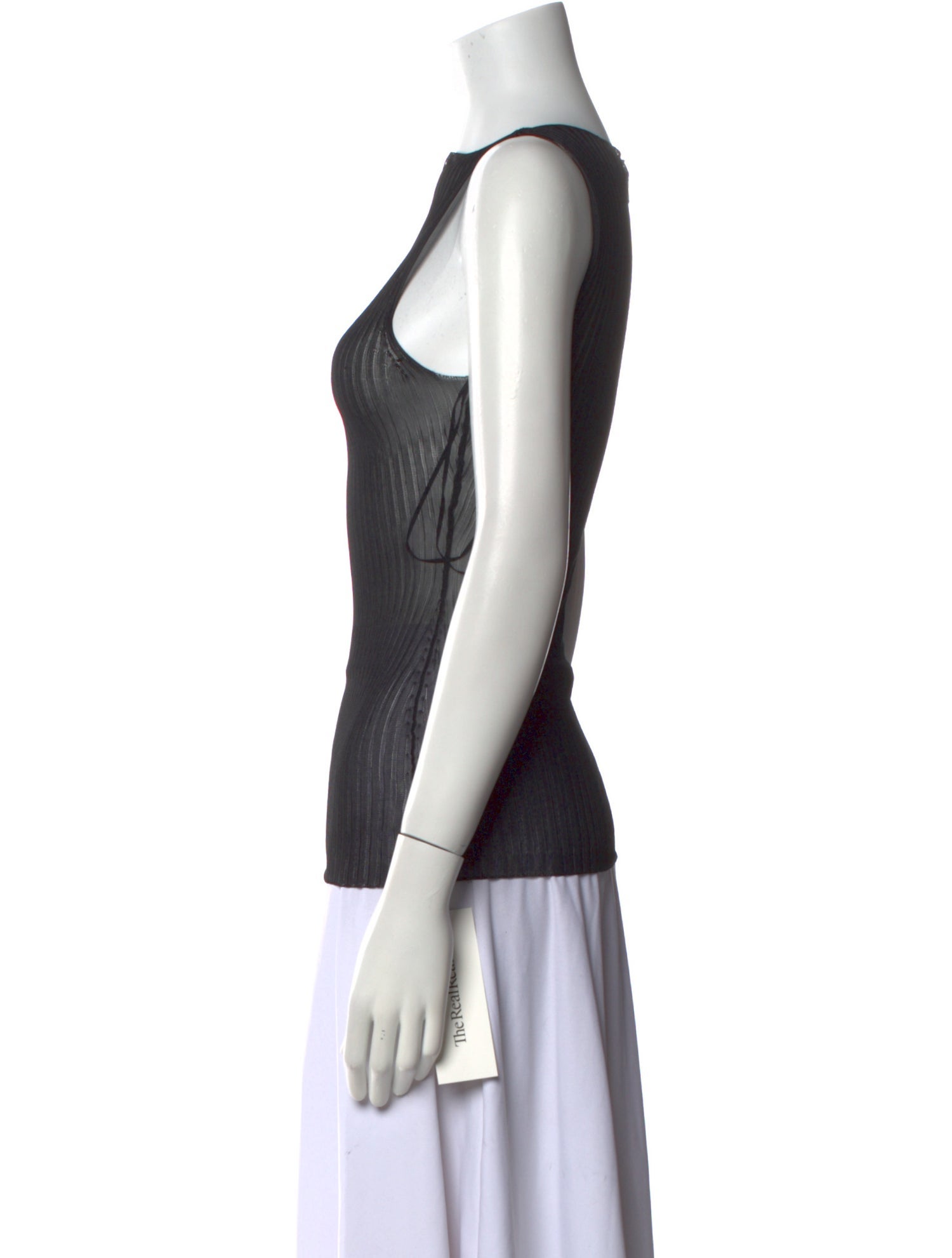 Anna Quan Bateau Neckline Sleeveless Top