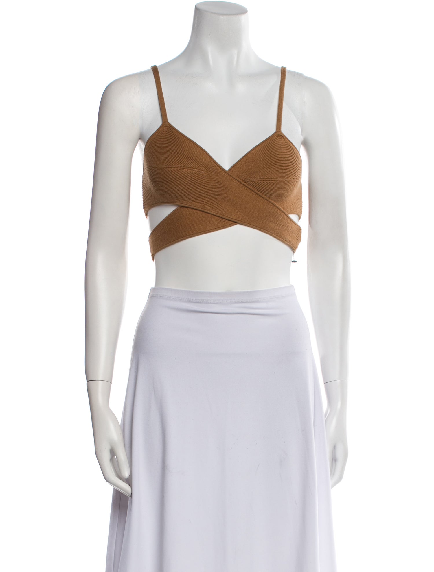 Anna Quan V-Neck Sleeveless Crop Top