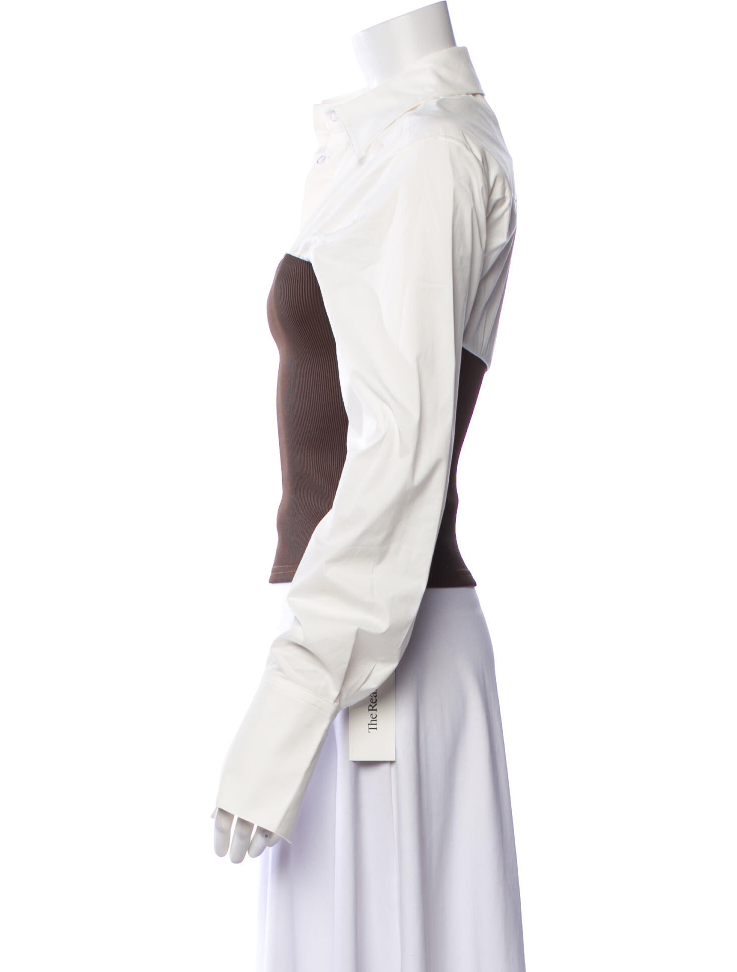 Anna Quan V-Neck Long Sleeve Crop Top w/ Tags