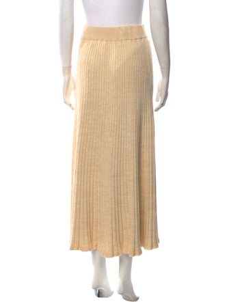 Anna Quan Pleated Accents Midi Length Skirt