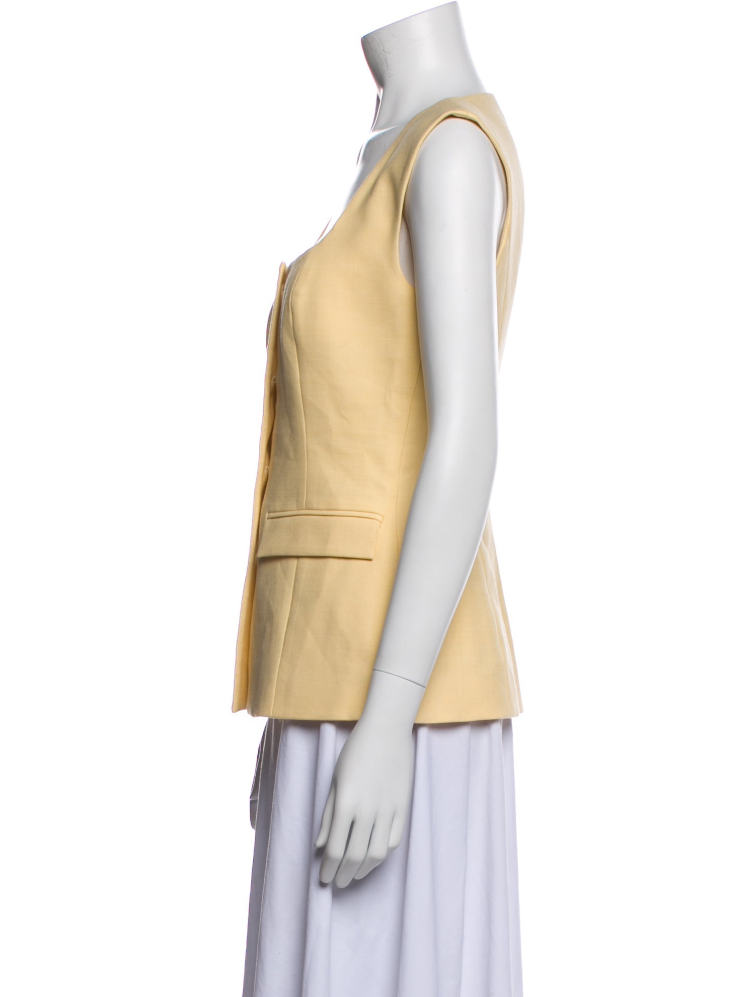 Anna Quan Square Neckline Sleeveless Top