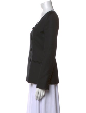 Anna Quan Wool Scoop Neck Button-Up Top