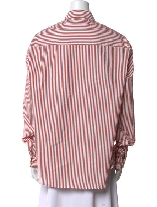 Anna Quan Striped Long Sleeve Button-Up Top