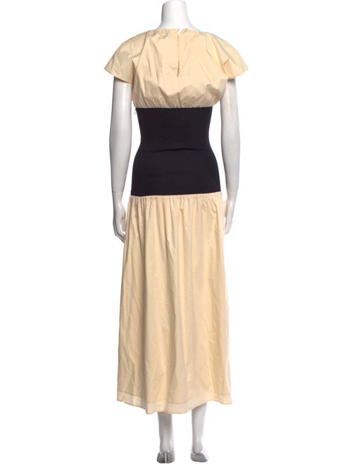 Anna Quan Colorblock Pattern Long Dress