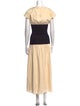 Anna Quan Colorblock Pattern Long Dress
