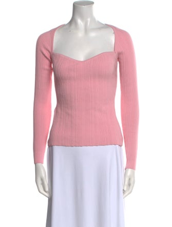 Anna Quan Square Neckline Long Sleeve Top