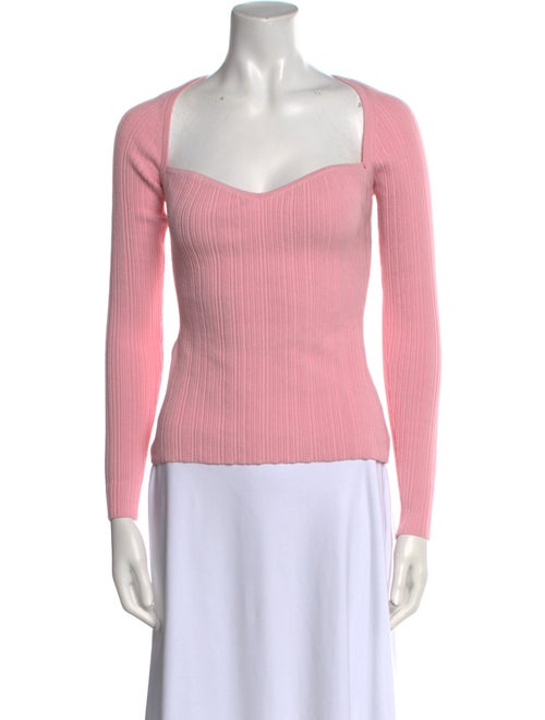 Anna Quan Square Neckline Long Sleeve Top