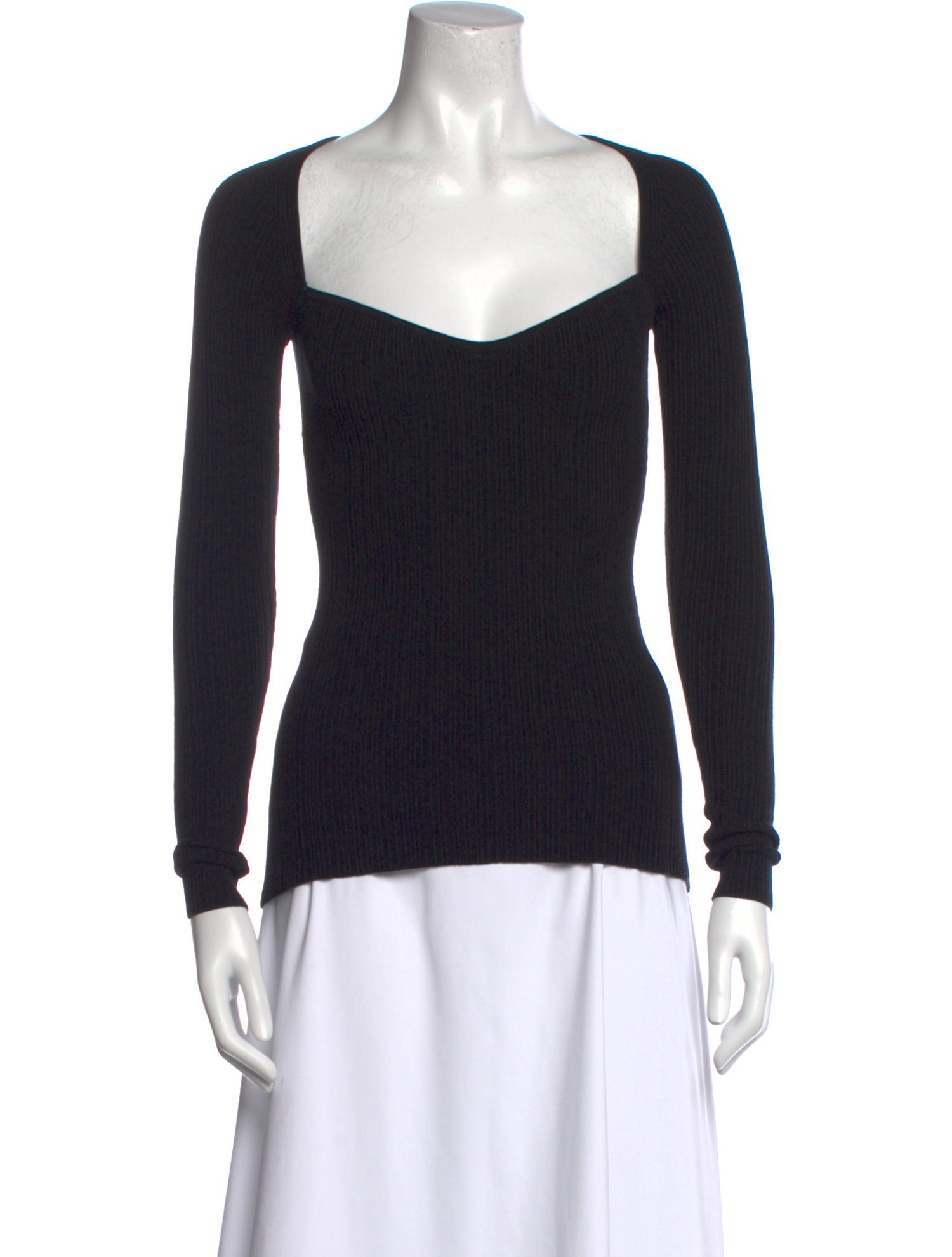 Anna Quan Square Neckline Long Sleeve Top