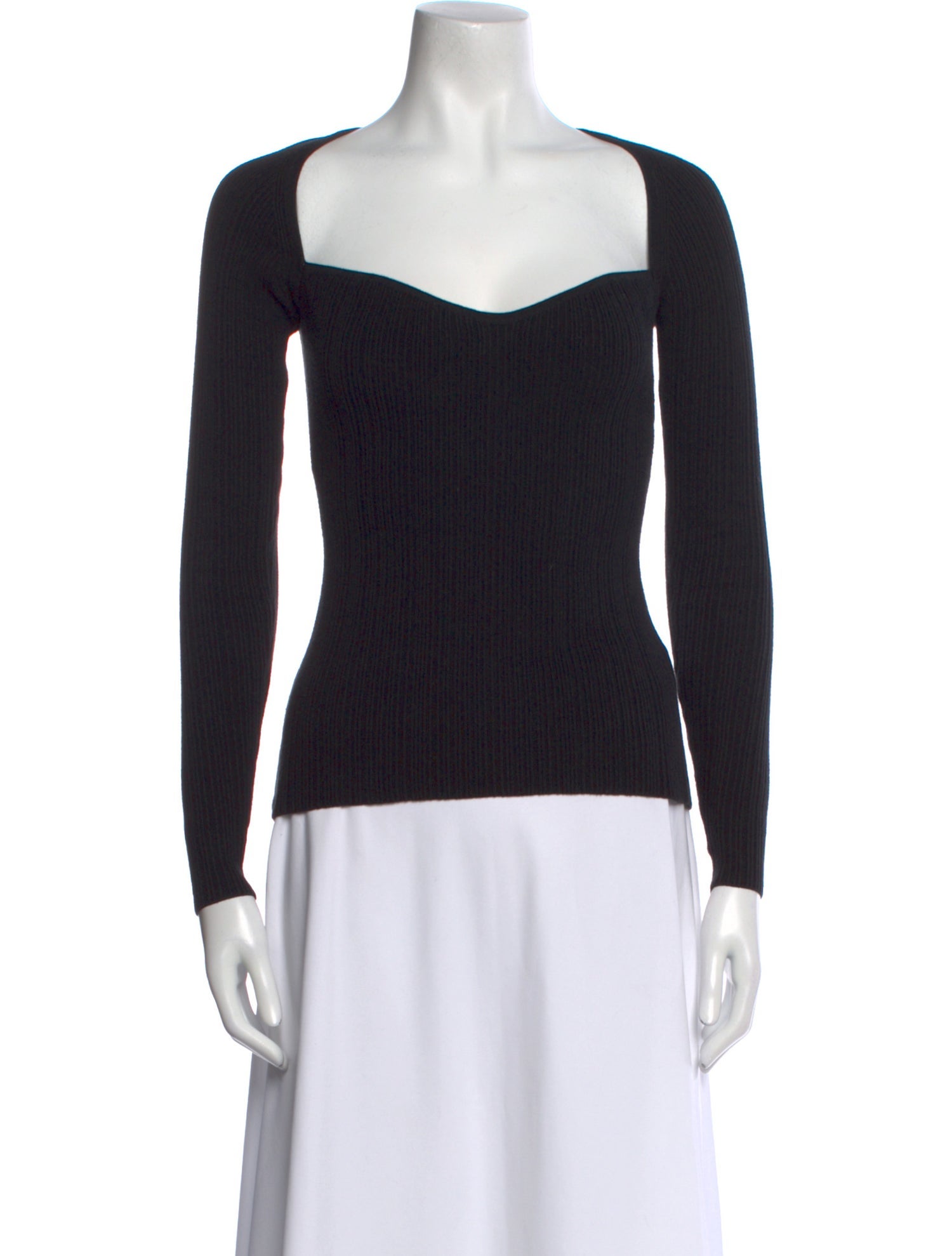 Anna Quan Square Neckline Long Sleeve Top