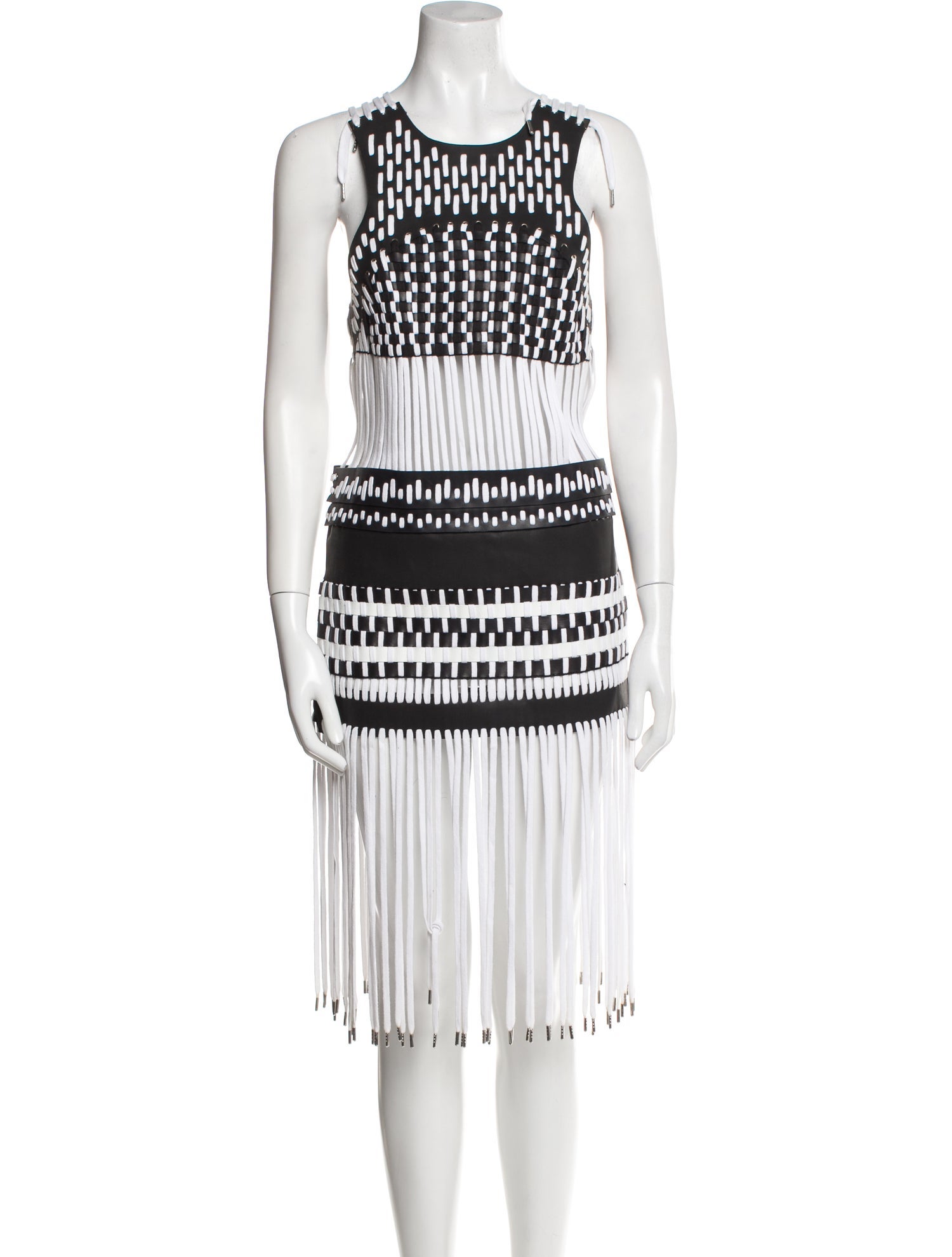 Anne Sofie Madsen Leather Midi Length Dress