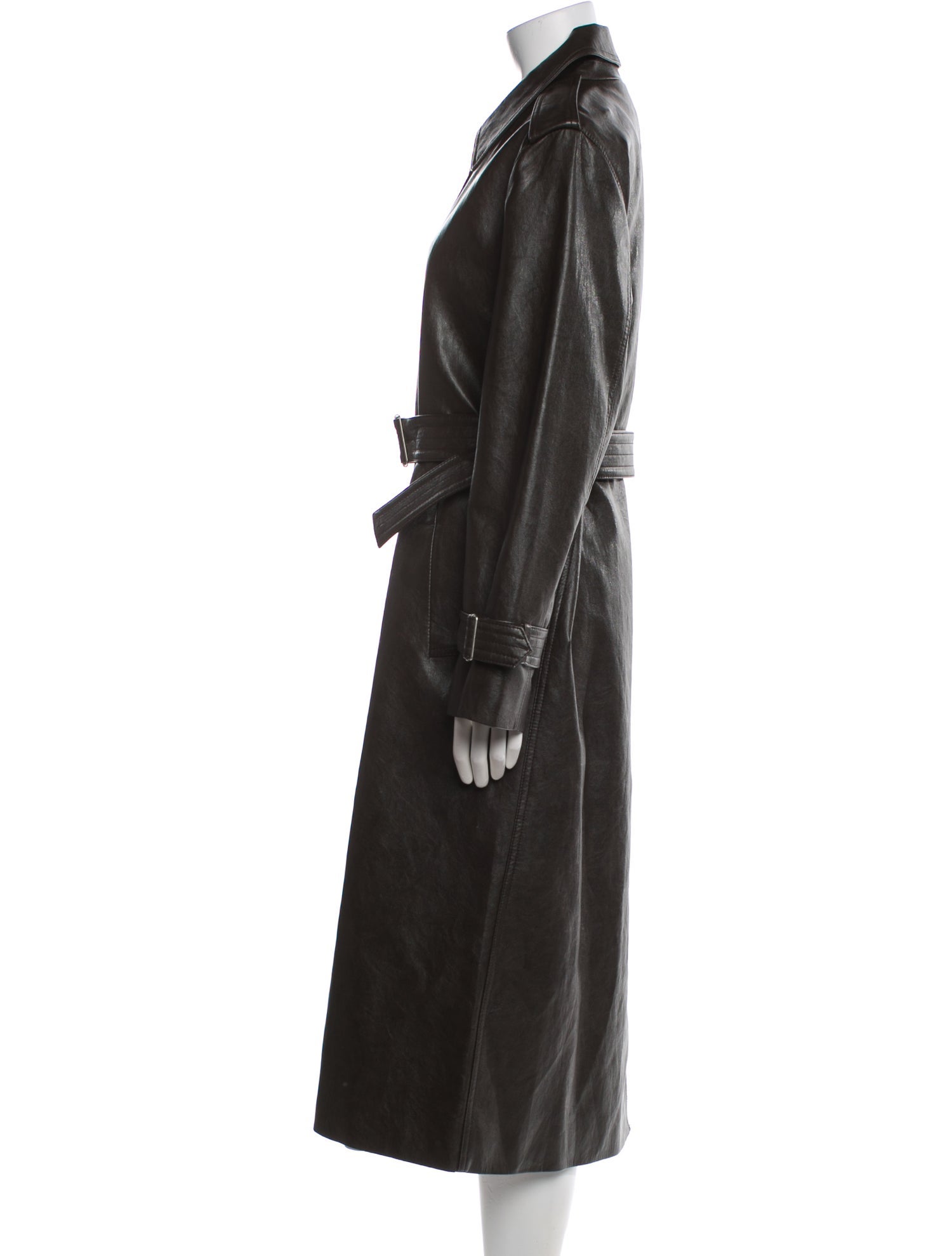 3.another Leather Trench Coat
