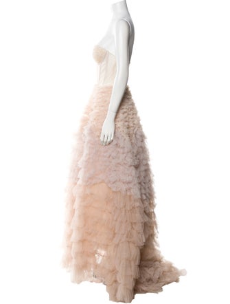 Andrea & Leo Lace Pattern Long Dress