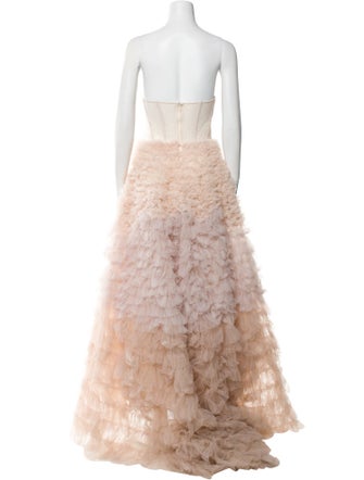 Andrea & Leo Lace Pattern Long Dress