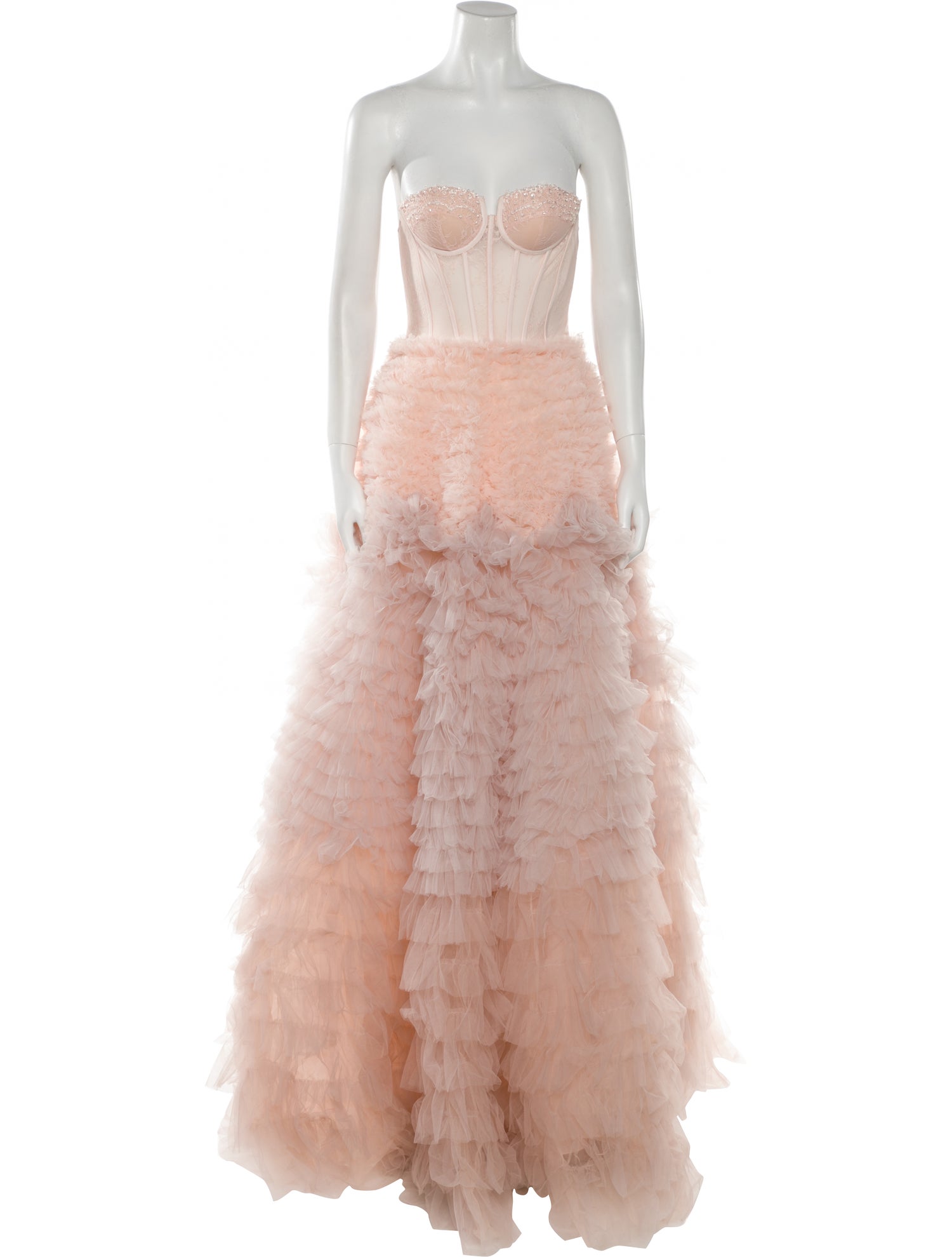 Andrea & Leo Lace Pattern Long Dress