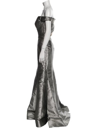 Andrea & Leo Off-The-Shoulder Long Dress