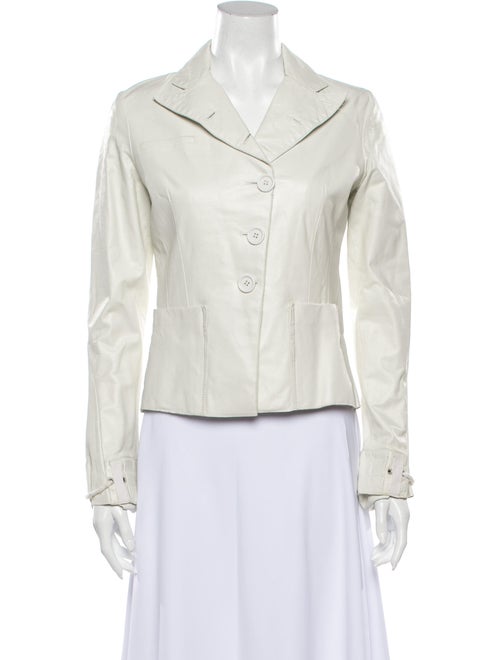 AnnaRita N Leather Blazer White