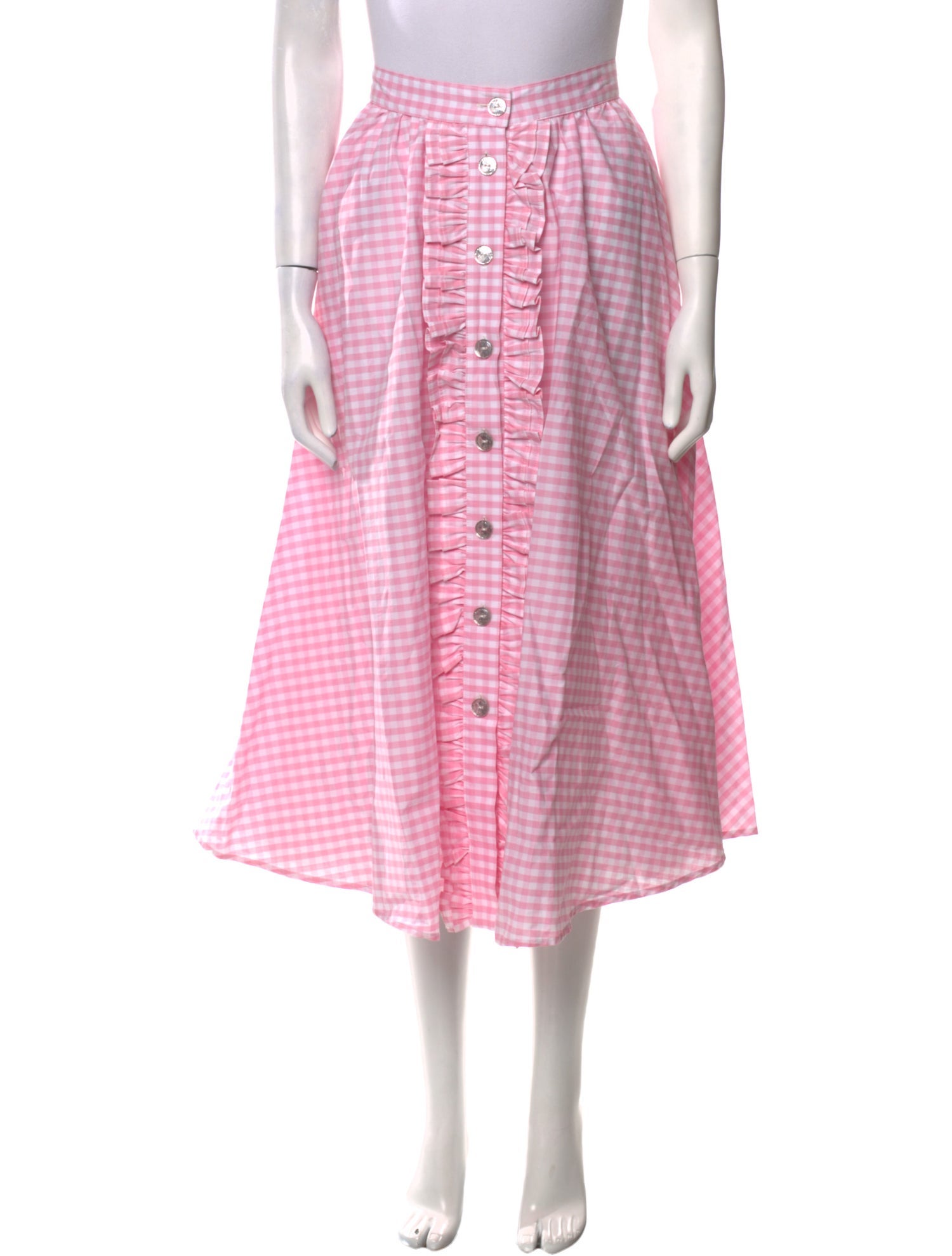 Anna Maria Paletti Plaid Print Midi Length Skirt w/ Tags