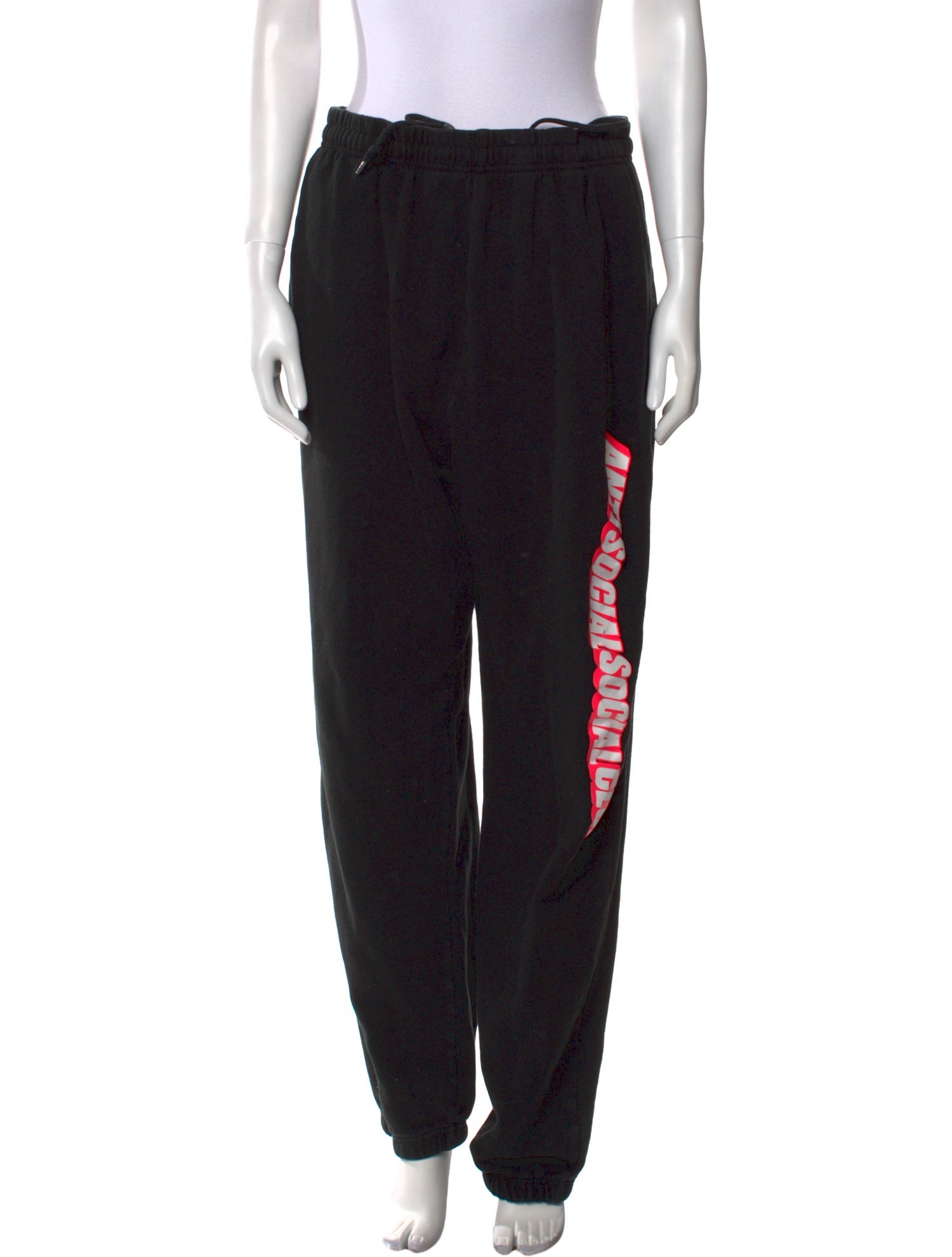 Anti SocialSocial Club Logo Sweatpants Straight Leg Pants