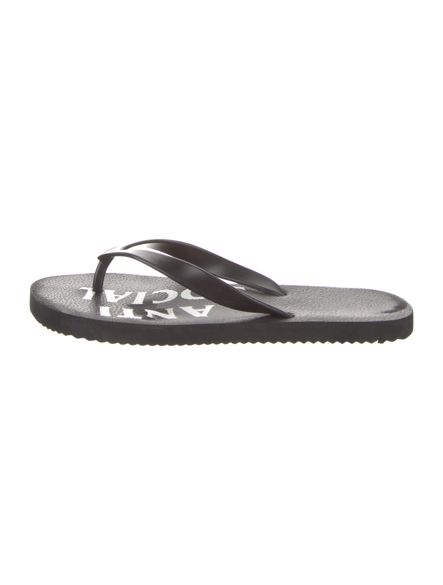 Anti SocialSocial Club Rubber Flip Flops