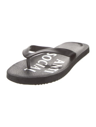 Anti SocialSocial Club Rubber Flip Flops