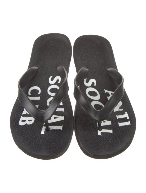 Anti SocialSocial Club Rubber Flip Flops