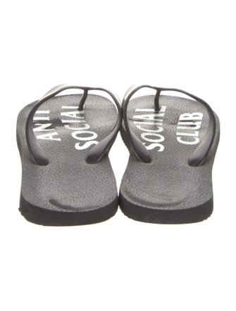 Anti SocialSocial Club Rubber Flip Flops