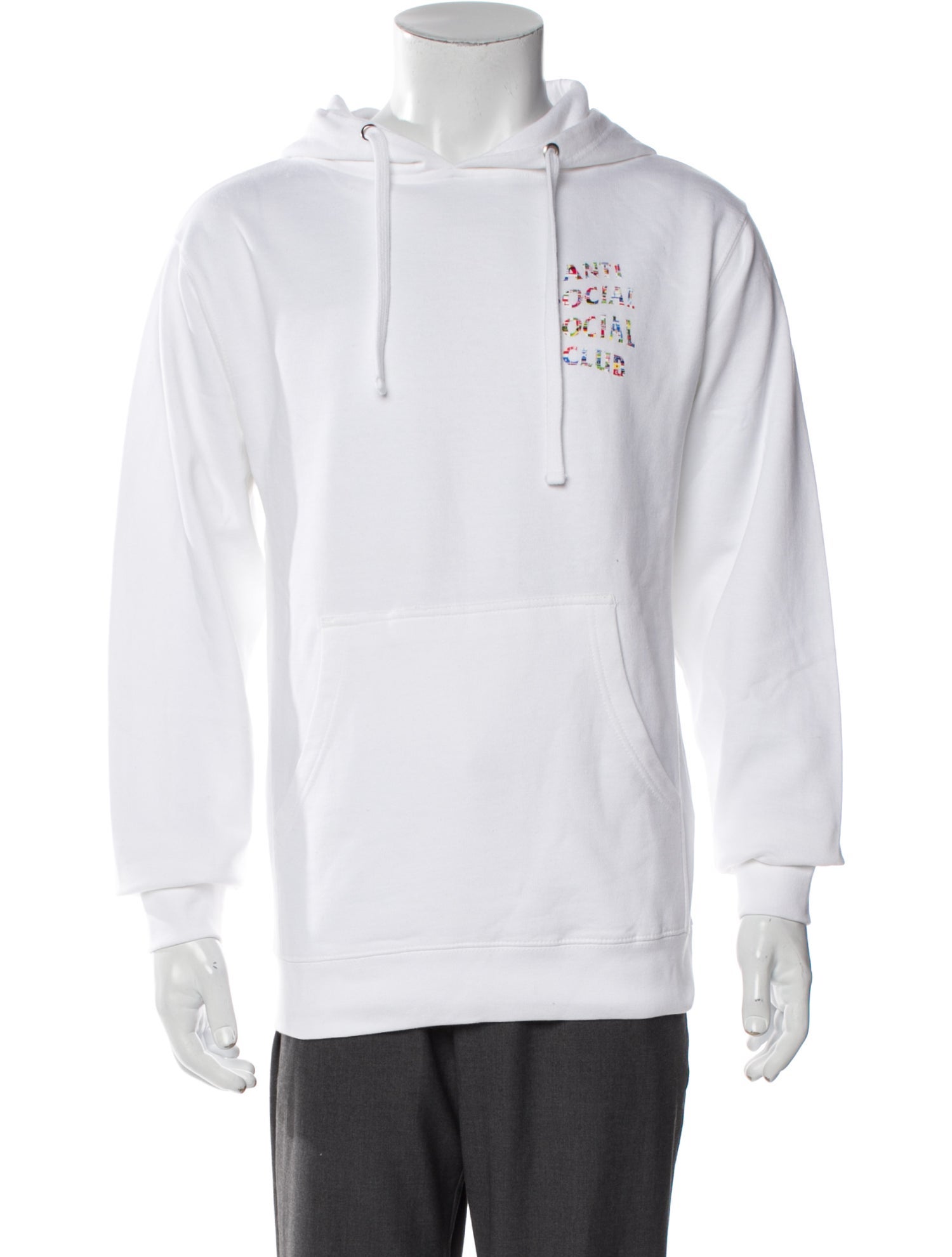 Anti SocialSocial Club Flag Logo Graphic Print Hoodie